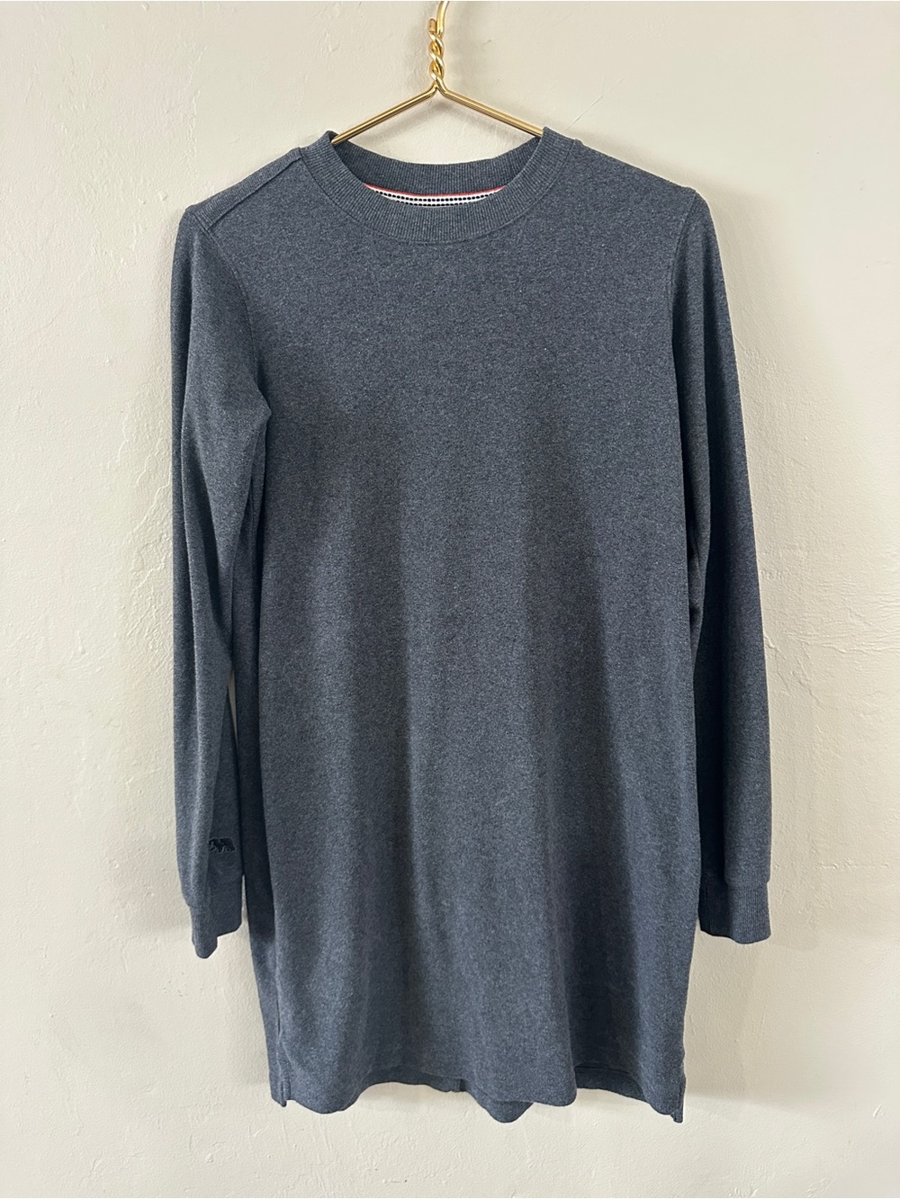 The Normal Brand Gray Long Sleeve Sweatshirt Dress Size Small